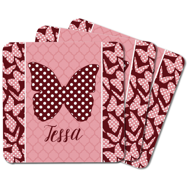 Polka Dot Butterfly Square Fridge Magnet - MAIN