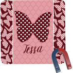 Polka Dot Butterfly Square Fridge Magnet (Personalized)