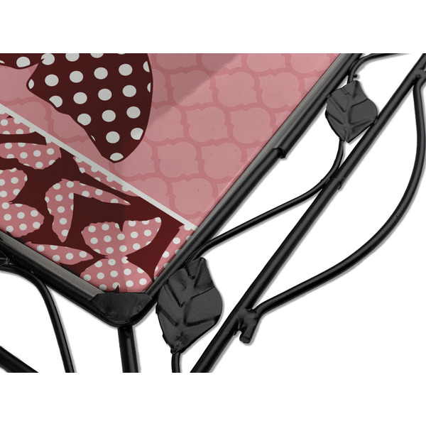 Polka Dot Butterfly Square Trivet - Detail