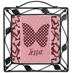 Polka Dot Butterfly Square Trivet (Personalized)