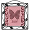 Polka Dot Butterfly Square Trivet - w/tile