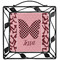 Polka Dot Butterfly Square Trivet (Personalized)