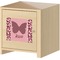 Polka Dot Butterfly Square Wall Decal on Wooden Cabinet