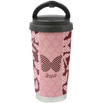 Polka Dot Butterfly Stainless Steel Coffee Tumbler (Personalized)