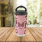 Polka Dot Butterfly Stainless Steel Travel Cup Lifestyle