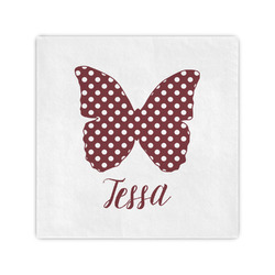 Polka Dot Butterfly Standard Cocktail Napkins (Personalized)