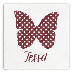 Polka Dot Butterfly Paper Dinner Napkins (Personalized)