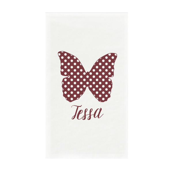 Custom Polka Dot Butterfly Guest Towels - Full Color - Standard (Personalized)