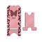 Polka Dot Butterfly Stylized Phone Stand - Front & Back - Small