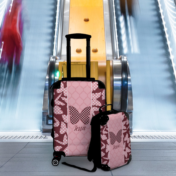 Polka Dot Butterfly Suitcase Set 4 - IN CONTEXT