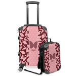 Polka Dot Butterfly Kids 2-Piece Luggage Set - Suitcase & Backpack (Personalized)