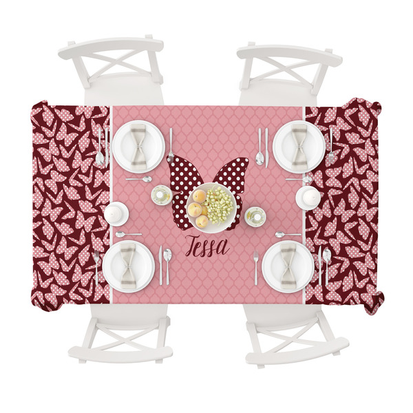 Polka Dot Butterfly Tablecloths (58"x102") - TOP VIEW