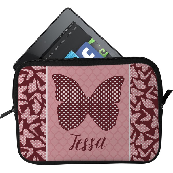 Custom Polka Dot Butterfly Tablet Case / Sleeve - Small (Personalized)