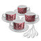 Polka Dot Butterfly Tea Cup - Set of 4