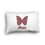 Polka Dot Butterfly Pillow Case - Graphic (Personalized)