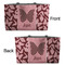 Polka Dot Butterfly Tote w/Black Handles - Front & Back Views