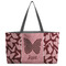 Polka Dot Butterfly Beach Totes Bag - w/ Black Handles (Personalized)