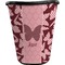 Polka Dot Butterfly Waste Basket - Single Sided (Black) (Personalized)