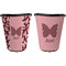 Polka Dot Butterfly Trash Can Black - Front and Back - Apvl