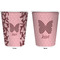 Polka Dot Butterfly Trash Can White - Front and Back - Apvl