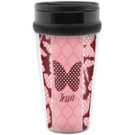 Polka Dot Butterfly Acrylic Travel Mug without Handle (Personalized)
