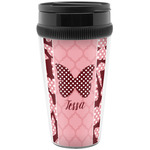 Polka Dot Butterfly Acrylic Travel Mug without Handle (Personalized)