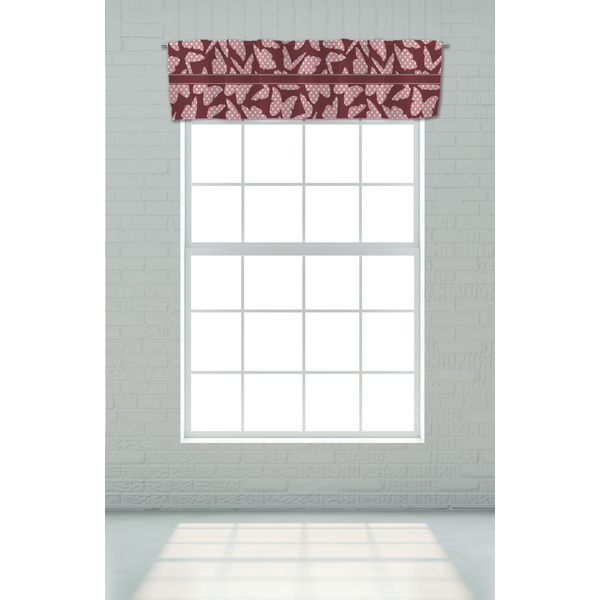 Polka Dot Butterfly Valance - On window