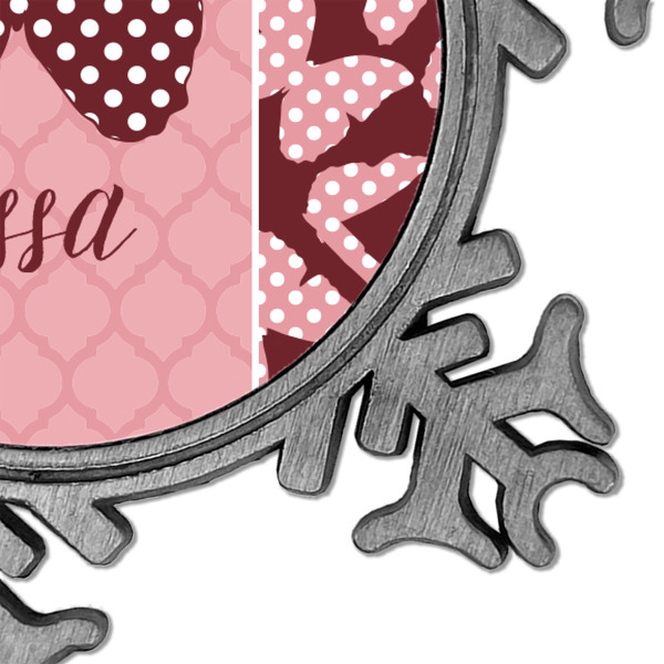 Polka Dot Butterfly Vintage Snowflake - Detail