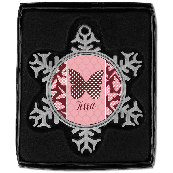 Polka Dot Butterfly Vintage Snowflake - In box