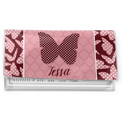 Personalized Argyle & Moroccan Mosaic Vinyl Checkbook Cover