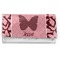 Polka Dot Butterfly Vinyl Check Book Cover - Front