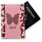 Polka Dot Butterfly Vinyl Passport Holder - Front