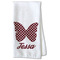 Polka Dot Butterfly Kitchen Towel - Waffle Weave - Partial Print (Personalized)