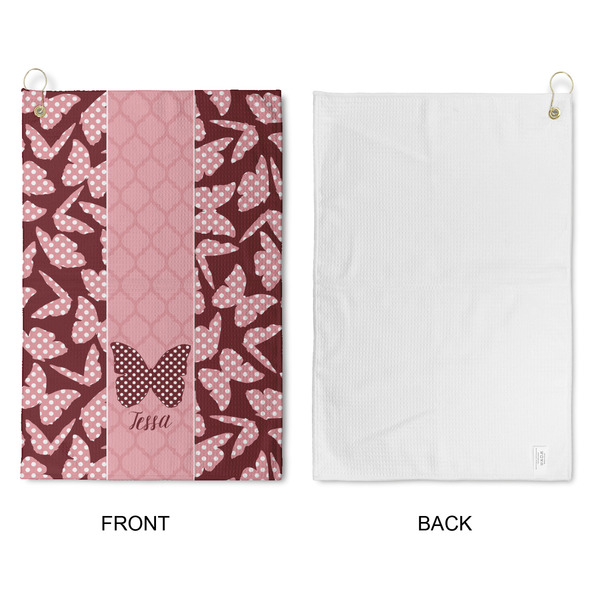 Polka Dot Butterfly Waffle Weave Golf Towel - Approval