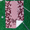 Polka Dot Butterfly Waffle Weave Golf Towel - In Context