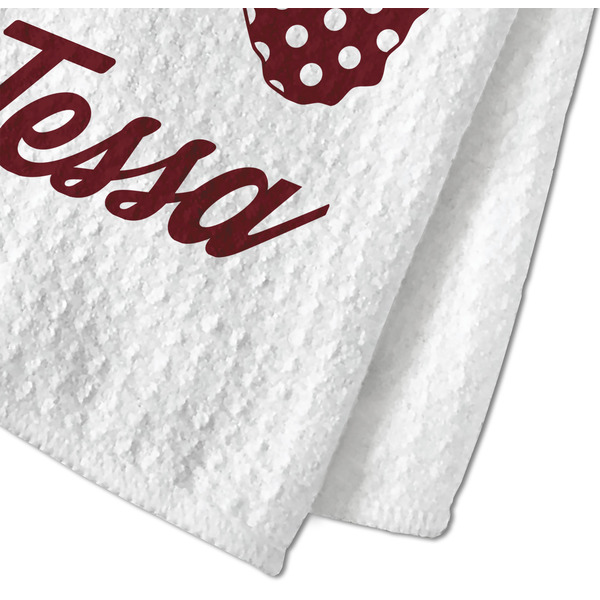 Polka Dot Butterfly Waffle Weave Towel - Closeup of Material Image