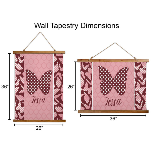 Polka Dot Butterfly Wall Hanging Tapestries - Parent/Sizing