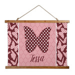 Polka Dot Butterfly Wall Hanging Tapestry - Wide (Personalized)