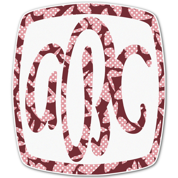 Custom Polka Dot Butterfly Monogram Decal - Large (Personalized)