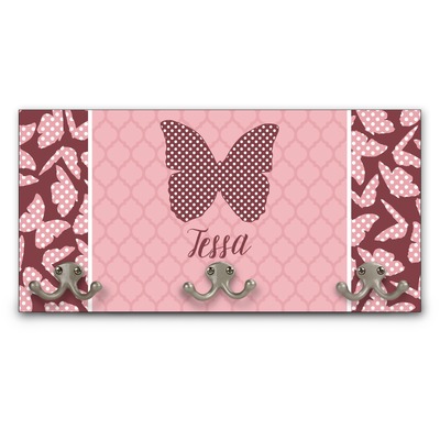 Polka Dot Butterfly Wall Mounted Coat Rack (Personalized)
