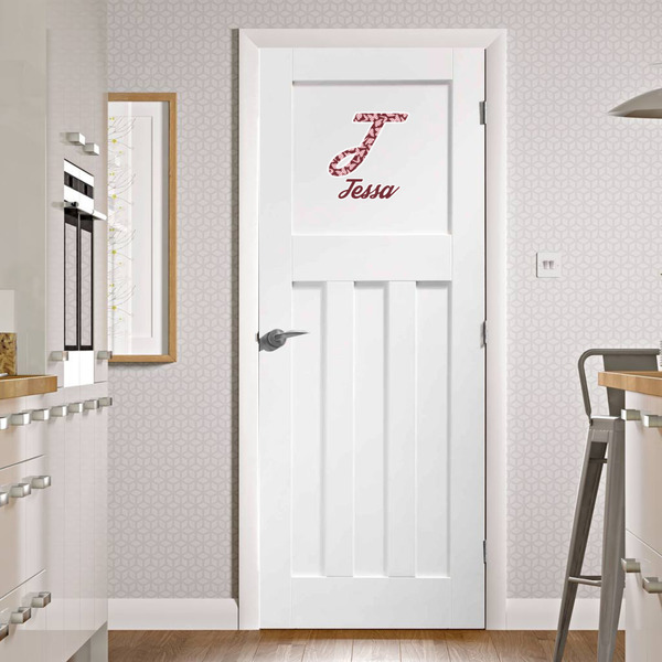 Polka Dot Butterfly Wall Name & Initial Medium on Door
