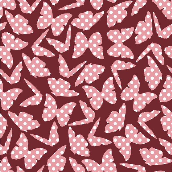 Polka Dot Butterfly Wallpaper Square
