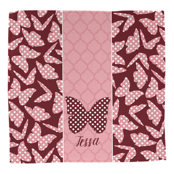 Polka Dot Butterfly Washcloth - Front - No Soap