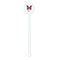 Polka Dot Butterfly White Plastic 5.5" Stir Stick - Round - Single Stick