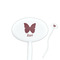 Polka Dot Butterfly Oval Plastic Stir Sticks (Personalized)