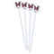 Polka Dot Butterfly White Plastic Stir Stick - Double Sided - Square - Front