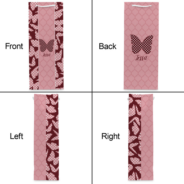 Polka Dot Butterfly Wine Gift Bag - Gloss - Approval