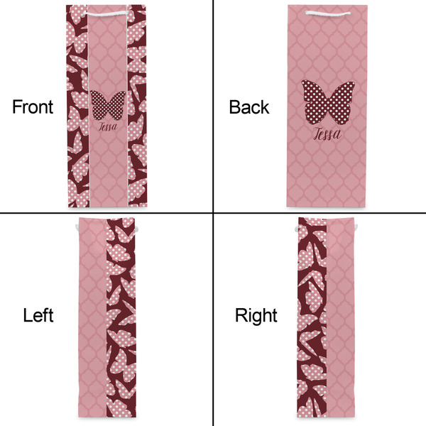 Polka Dot Butterfly Wine Gift Bag - Matte - Approval