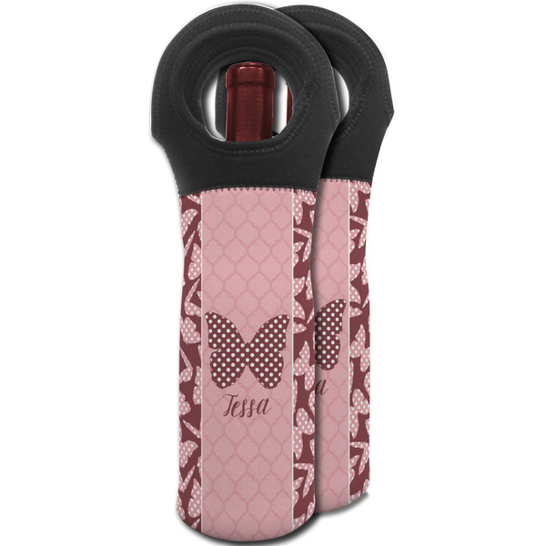 Polka Dot Butterfly Wine Tote Bag - MAIN