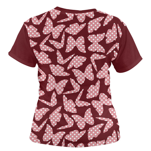 Polka Dot Butterfly Women's T-shirt Back